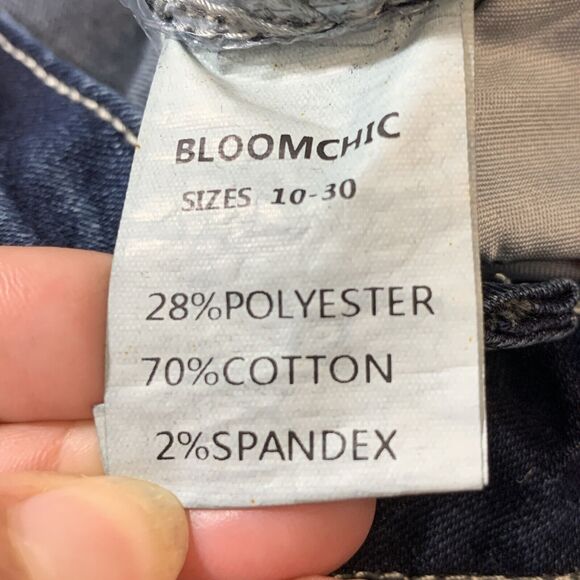 Bloom Chic Straight Leg Jeans Womens 12 Dark Wash - Picture 6 of 6